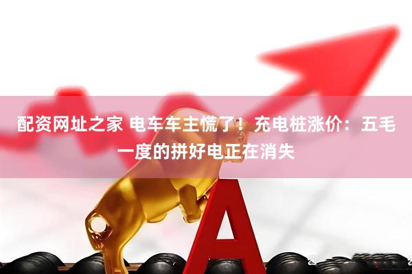 配资网址之家 电车车主慌了！充电桩涨价：五毛一度的拼好电正在消失